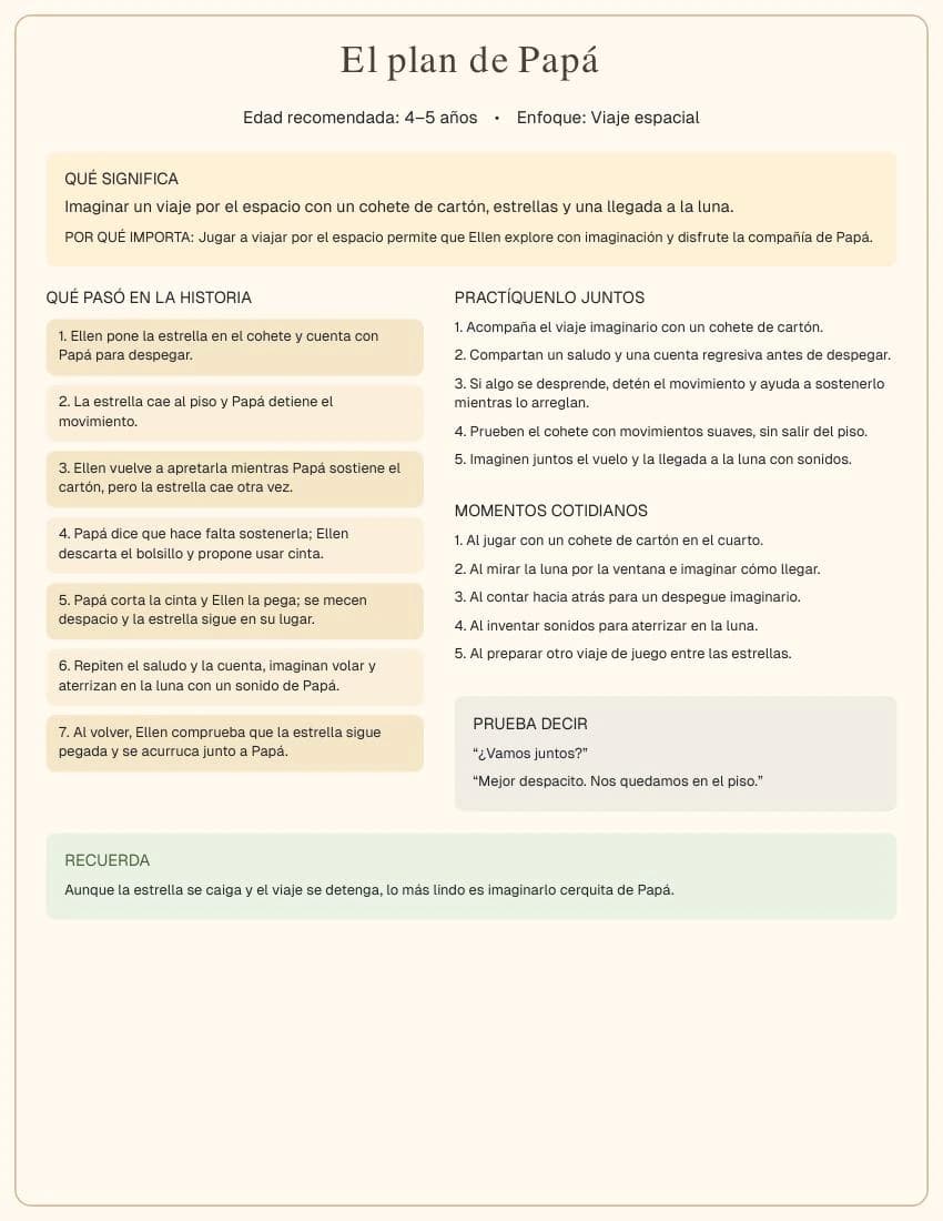 El plan de Papá: guía para acompañar este cuento.