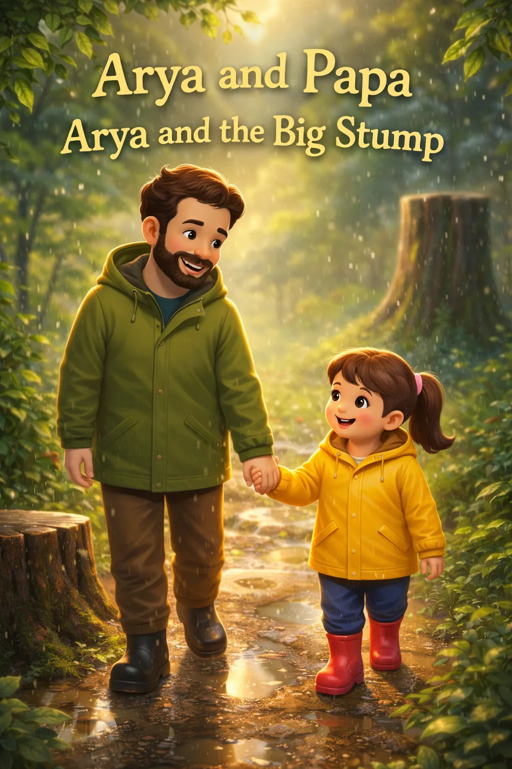Cover of the example book, “Arya and Papa”